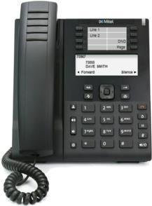 Mitel MiVoice 6910 IP Phone VoIP-Telefon in Schwarz mit Rufnummernanzeige, Hands-free Funktion und 8 SIP-Leitungen - Bild 1