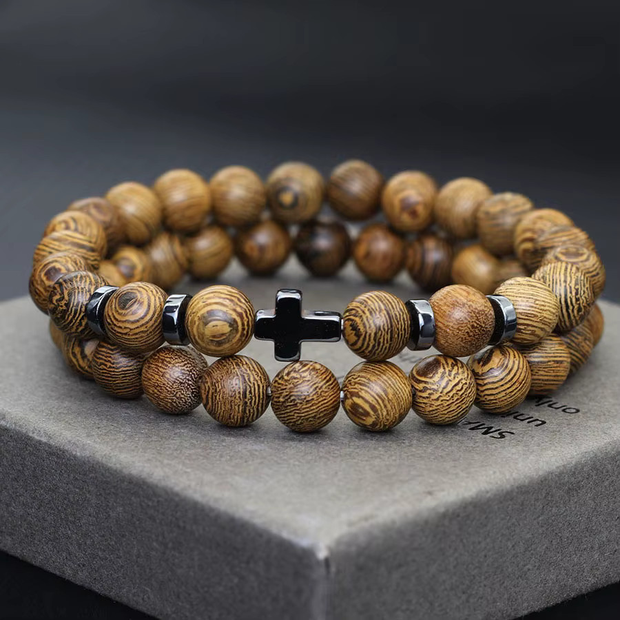 Armband Set, Holz, Howlith, Lava Stein, Unisex - Bild 1
