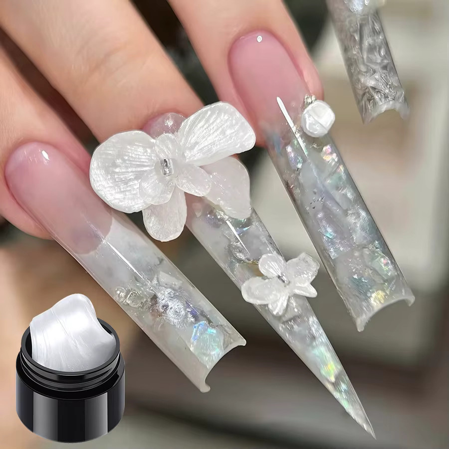 QAZIXU Pearl White Gel Nagellack, Schimmernd - Bild 5