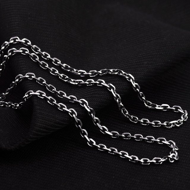 Wucifang Jewelry Halskette, 925 Sterling Silber, black, 55 cm, Unisex - Bild 1