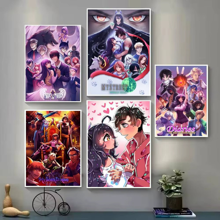 Aphmau Aesthetic Poster Vintage Wandkunst in Multicolour, HD-Druck auf Papier, B/H: 15,0 x 15,0 cm - Bild 3