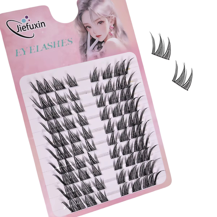 JIEFUXIN Wimpern-Cluster-Set, 60-teilig, Unisex - Bild 2