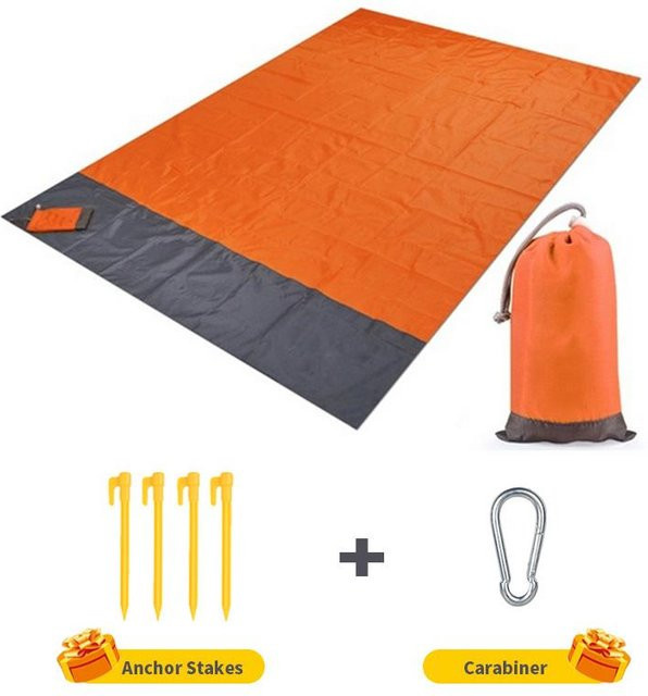 Wasserdichte Zeltplane von Morse als Regen- und Sonnenschutz für Camping und Picknick, Farbe: Orange, B/B/H: 200 x 210 cm - Bild 1