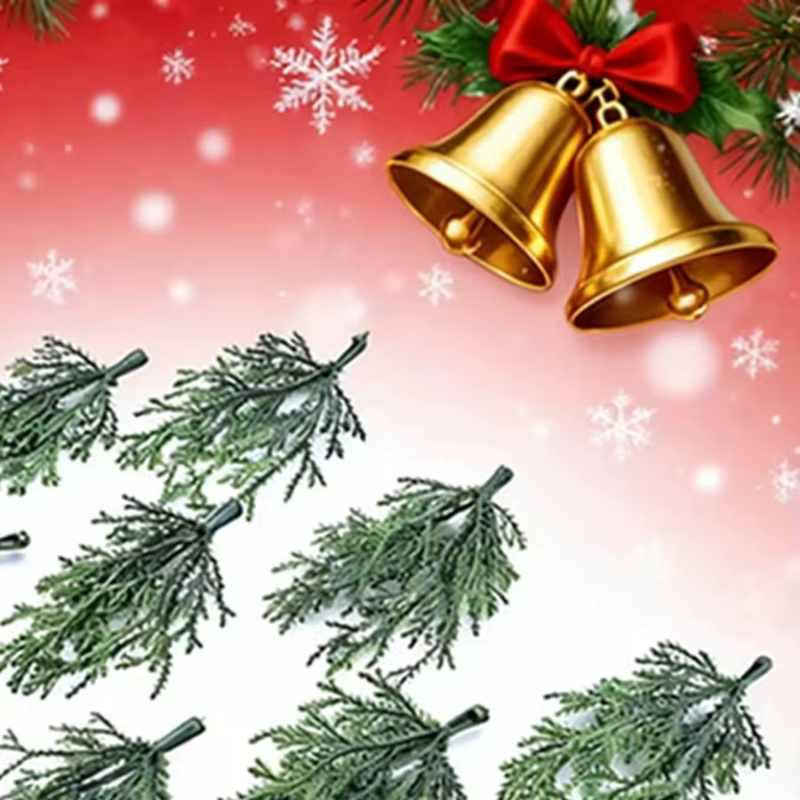 ZQCY Künstliche Pflanzen Grün für Weihnachtsbaum, Kranz und Hochzeits-DIY Dekoration aus Kunststoff - Bild 5