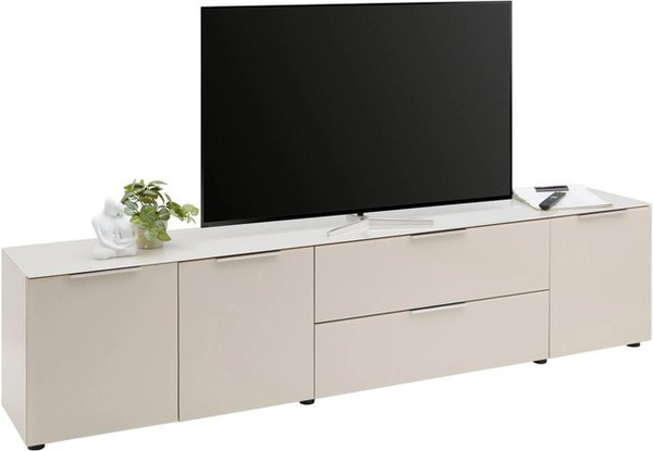 Mömax Lowboard Siena Kaschmir in Beige mit Soft-Close-Schubladen und Medienfächern, B/T/H: 226,0 x 40,0 x 55,0 cm