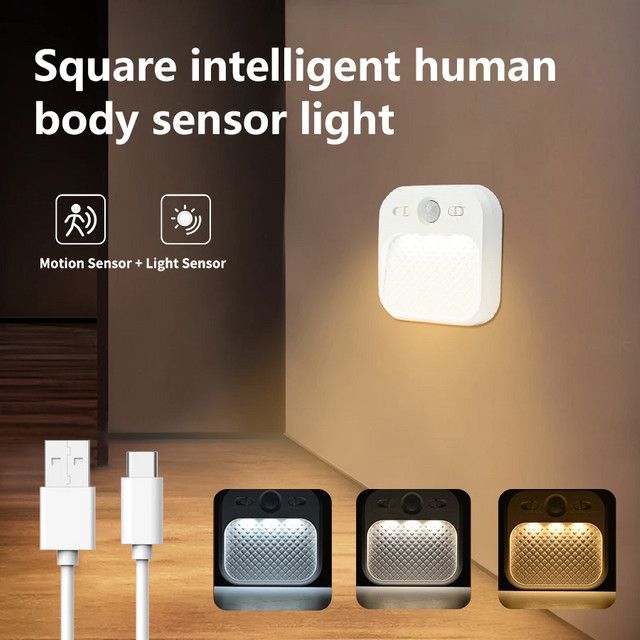 AVACOM Wiederaufladbare LED Nachtlichter mit Bewegungsmelder und stufenloser Dimmung für Schlafzimmer, Treppe, Flur und Küche - Bild 1