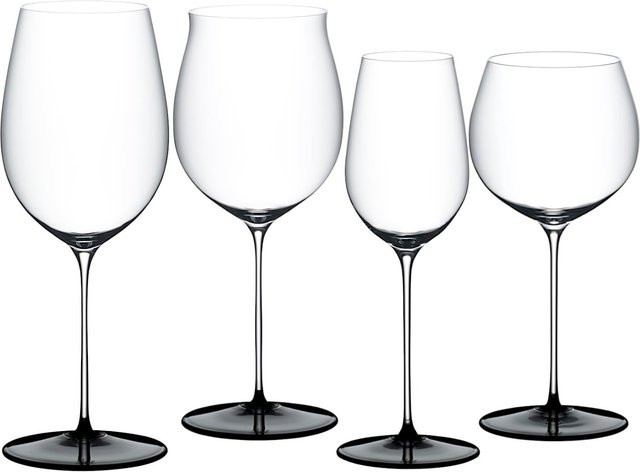 Riedel Black Tie Fatto A Mano Tasting Set aus Kristallglas in Schwarz und Transparent - Bild 1