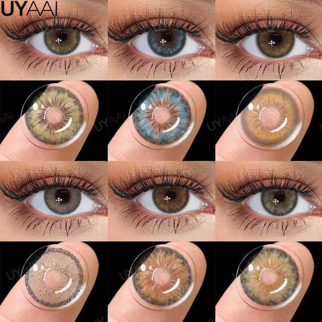 UYAAI Cleopatra-Serie Farbige Kontaktlinsen, Damen, Grün und Braun - Bild 1