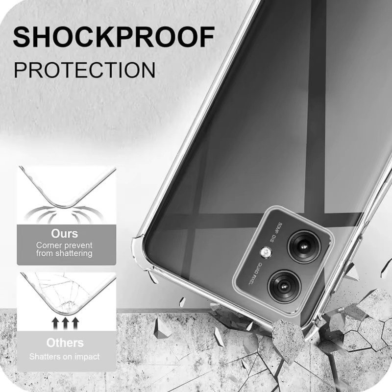 Transparente Luxus Schutzhülle für Motorola G84 5G, G54, G34, G24, G14, G04 und G Play 2024/2023 - Bild 3