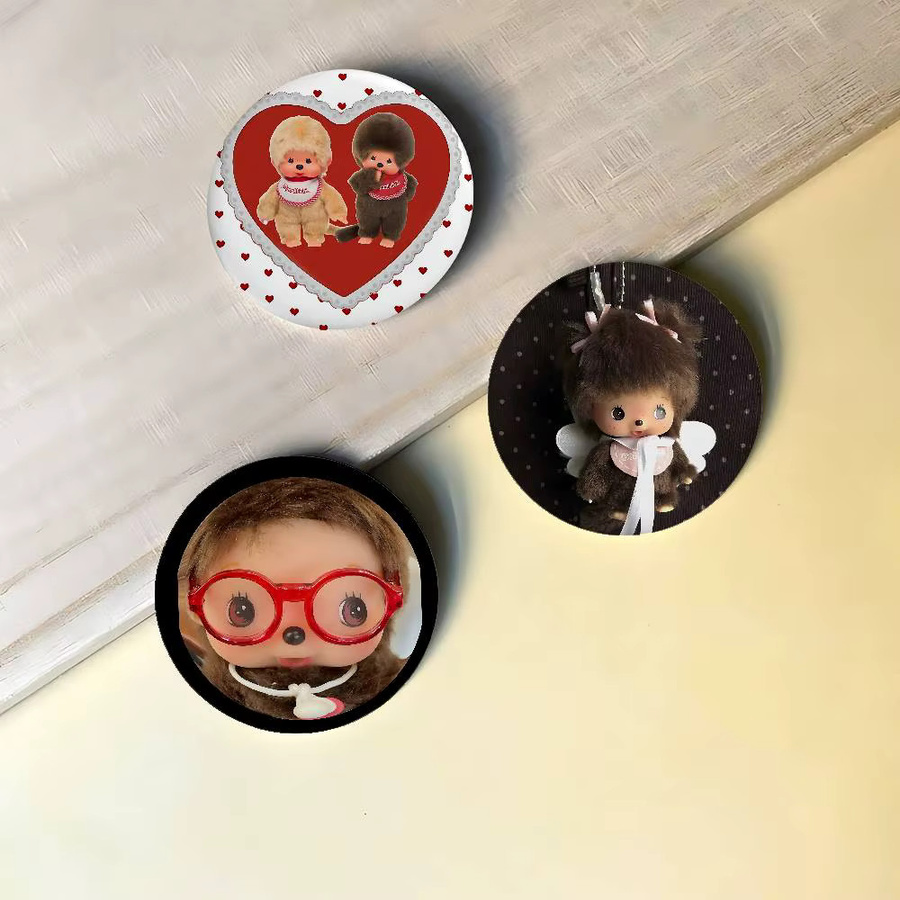 Kawai M-monchhichis-s Abzeichen, Anstecknadeln, Weißblech, rund - Bild 2