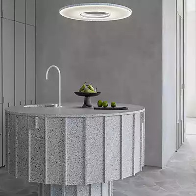 10 HEURES Iris LED Pendelleuchte Ring in Weiß, Durchmesser: 60 cm - Bild 1