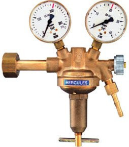 Riegler Flaschendruckregler für Brenngas, 300 bar, Arbeitsdruck 0 - 10 bar, Farbe: Gold - Bild 1
