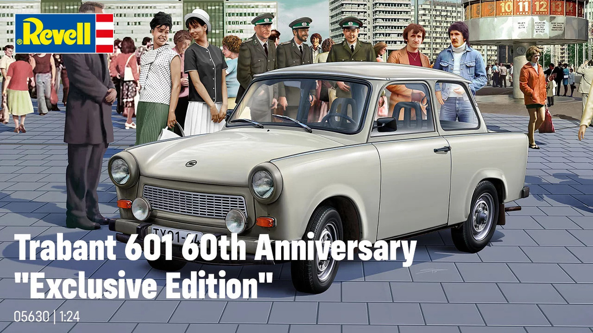 Revell 60th Anniversary Trabant 601 Exclusive Edition, Automodell Bausatz, 1:24, ab 12 Jahren - Bild 2