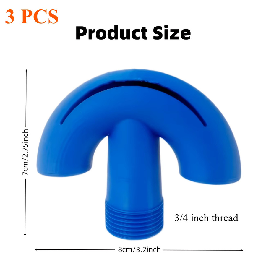 YTYIN 3-teiliges Pool-Kühl- und Belüftungsset mit 3/4 Zoll Gewinde in Schwarz und Blau - Bild 2