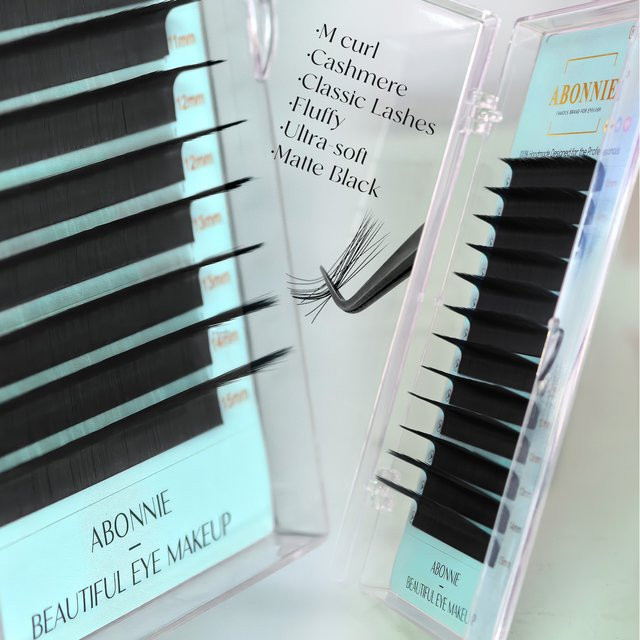 Abonnie M Curl Wimpernverlängerung Kaschmir, Mattschwarz, Matt - Bild 1