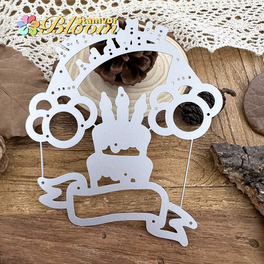 Metall Stanzformen für Geburtstagsballons und Kuchenbanner zum Scrapbooking und zur dekorativen Prägung - Bild 4
