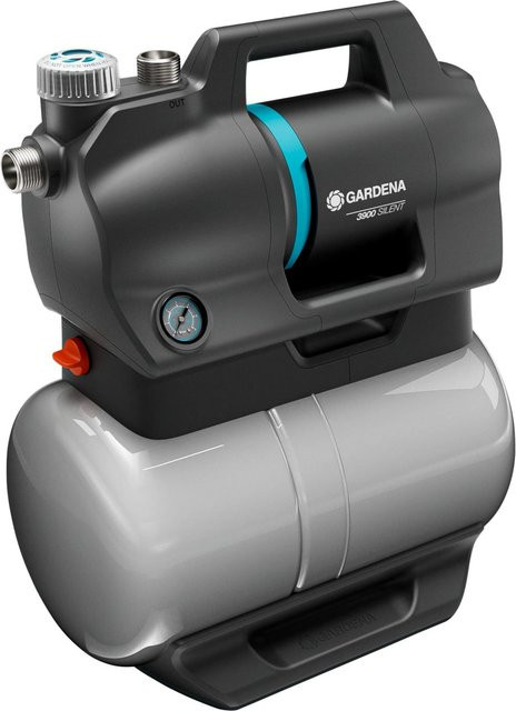 Gardena Hauswasserwerk 3900 Silent in Grau mit 3900 l/h und 21 l Fassungsvermögen - Bild 1