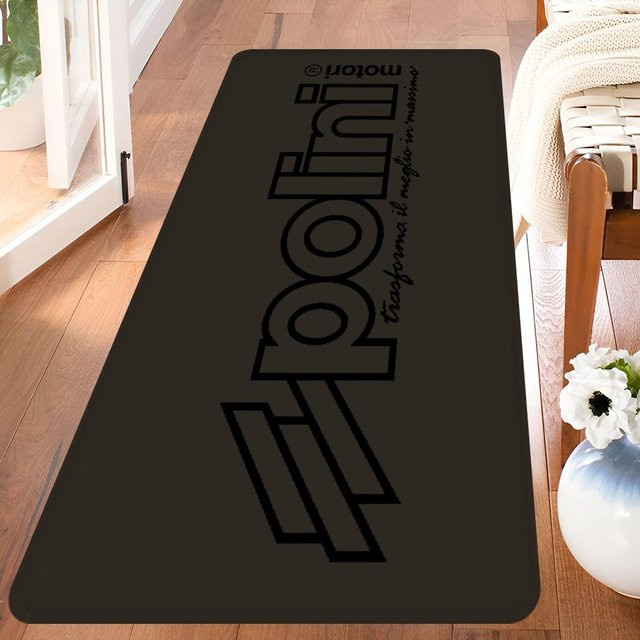Miniso Fußmatte mit Polini Italien S-Roller Motiv, Schwarz, Rutschfest, B/T: 60 x 40 cm - Bild 1