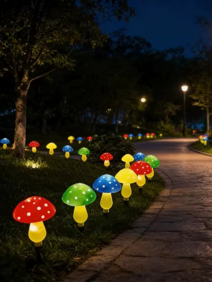 Peach Forest 8er Set Solar Pilzlichter für den Außenbereich mit 8 Beleuchtungsmodi zur Dekoration von Garten, Rasen und Terrasse - Bild 7