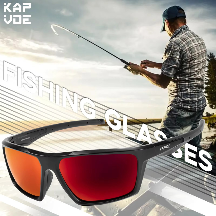 KAPVOE Sonnenbrille, polarisiert, Vollrand, Kunststoff, black - Bild 4