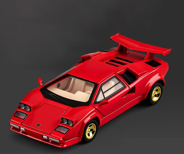 Linyi toy car Countach Lp5000S Sportwagen Modell, 1:32, Metall, mit Licht und Sound, ab 14 Jahre - Bild 1