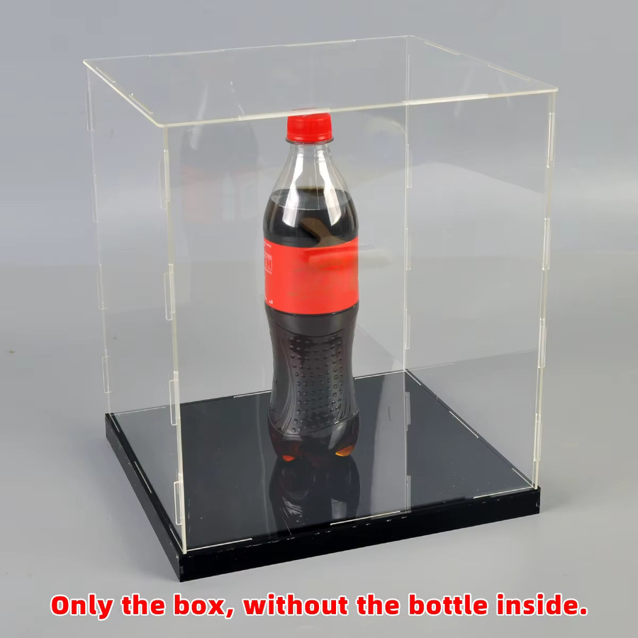 CorMake Acryl-Vitrine mit Staubschutz, Schwarz und Transparent, B: 15 cm, T: 60 cm, H: 65 cm - Bild 2