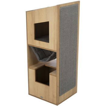 Trixie Katzenturm CityStyle in Beige mit Höhle, Hängematte und Sisal-Elementen - Bild 2