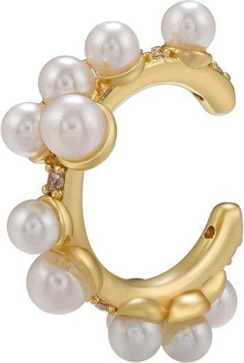 Clip-On Ohrringe Perle, Kupfer, Gold, Damen - Bild 1