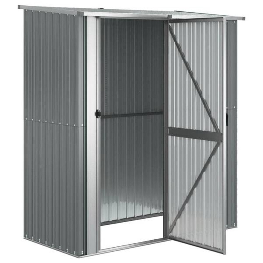 vidaXL Geräteschuppen aus verzinktem Stahl, Grau, B/T/H: 180,5 x 97 x 209,5 cm - Bild 3