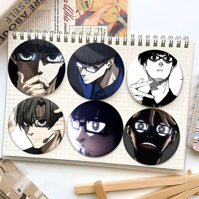 Mesuca Brosche, Anime Jinpachi Ego, Emaille-Pin, Rund - Bild 1
