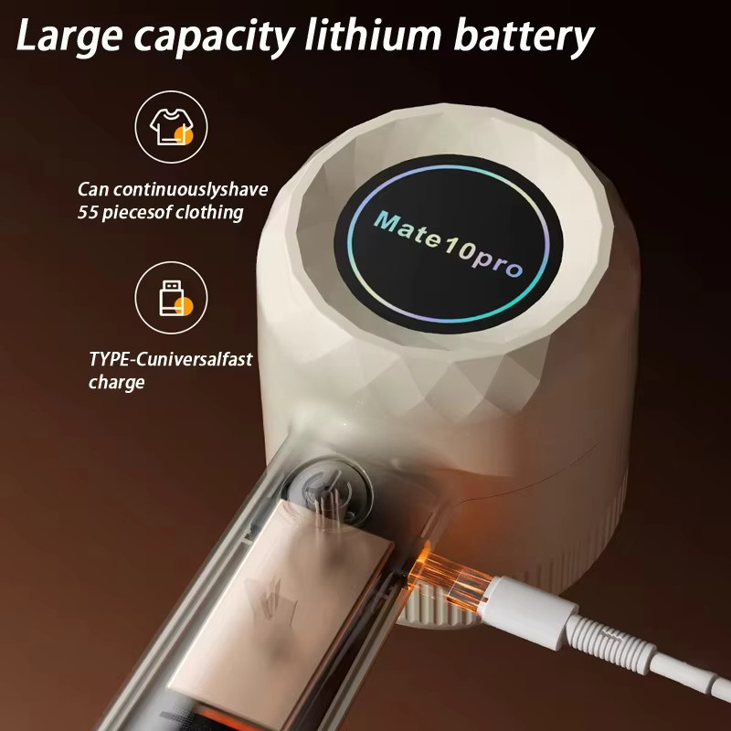 Elektrischer Fusselentferner von Untior mit LED-Anzeige, USB-aufladbar, 3 Geschwindigkeitsstufen und 6-Klingen-System in Orange und Weiß - Bild 3
