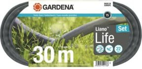 Gardena Liano Life Textilschlauch-Set mit 30 m Länge und 1/2 Zoll Durchmesser inklusive Wasserstop, Schlauchverbinder, Reinigungsspritze und Hahnverbindern - Bild 2
