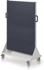 Kappes RasterMobil Rollbarer Rollcontainer Größe 4 in Grau mit 6 Loch- und 2 Schlitzplatten, Höhe: 158 cm - Bild 1