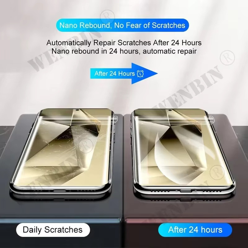 5 Stück Full Cover Hydrogel Displayschutzfolie für Samsung Galaxy S26 S25 S24 S23 Ultra Plus S24 FE A56 A55 A36 A35 A16 A15 in Transparent - Bild 2