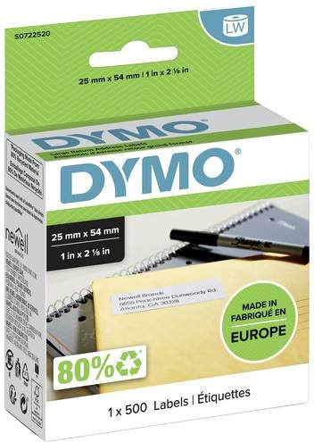 DYMO Universal Adressetiketten aus Papier, Weiß, B: 54 mm, H: 25 mm, 500 Stück - Bild 1