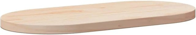 vidaXL Tischplatte aus Kiefernholz oval in rustikaler Maserung, B/T/H: 90 x 45 x 2,5 cm - Bild 1