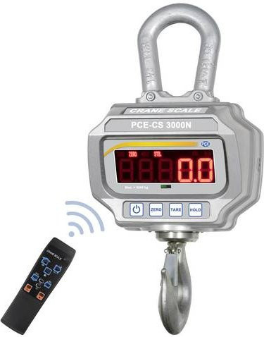 PCE Instruments Kranwaage PCE-CS 3000N in Silber, Wägebereich bis 3000 kg, Ablesbarkeit 500 g, akkubetrieben - Bild 1