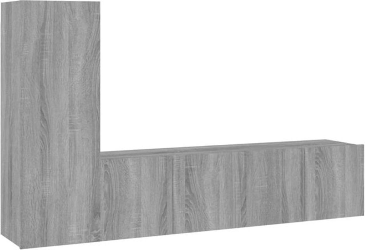 Vidaxl 3-teiliges TV-Schrank-Set in Grau Sonoma Holzoptik im modernen klassischen Design - Bild 1