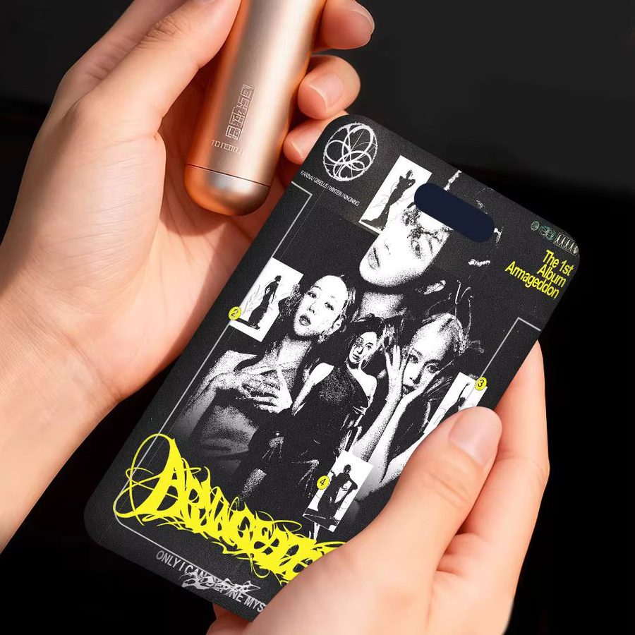 Kpop A-Aespa Arbeitskartenhalter mit langem Schlüsselband und Namensschildhalter aus Kunststoff - Bild 3
