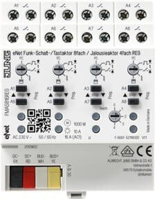 Jung Funk-Schalt/Jalousie-Aktor 8-/4-kanalig REG FM AS 816 in Weiß - Bild 1