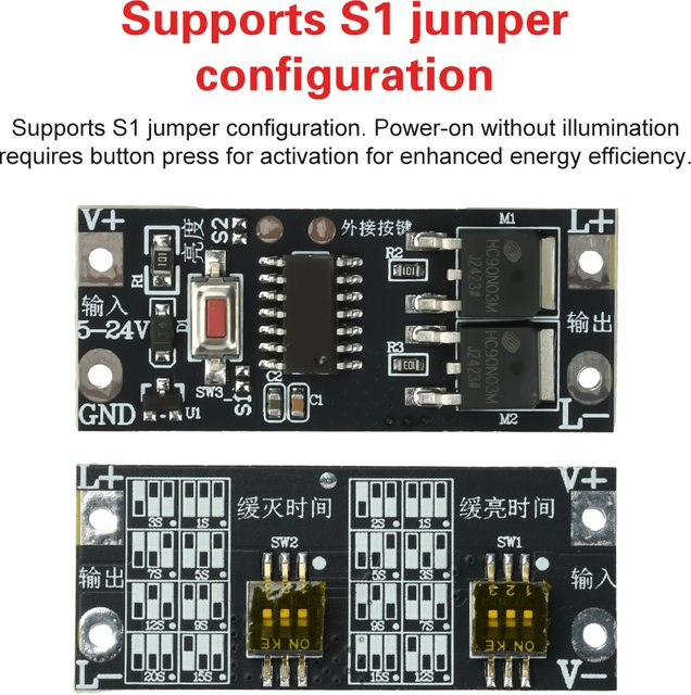 Diymore 100 W LED Dimmmodul Treiber mit Softstart und Softstop in Schwarz für Niederspannungs-LED-Streifenbeleuchtung - Bild 1