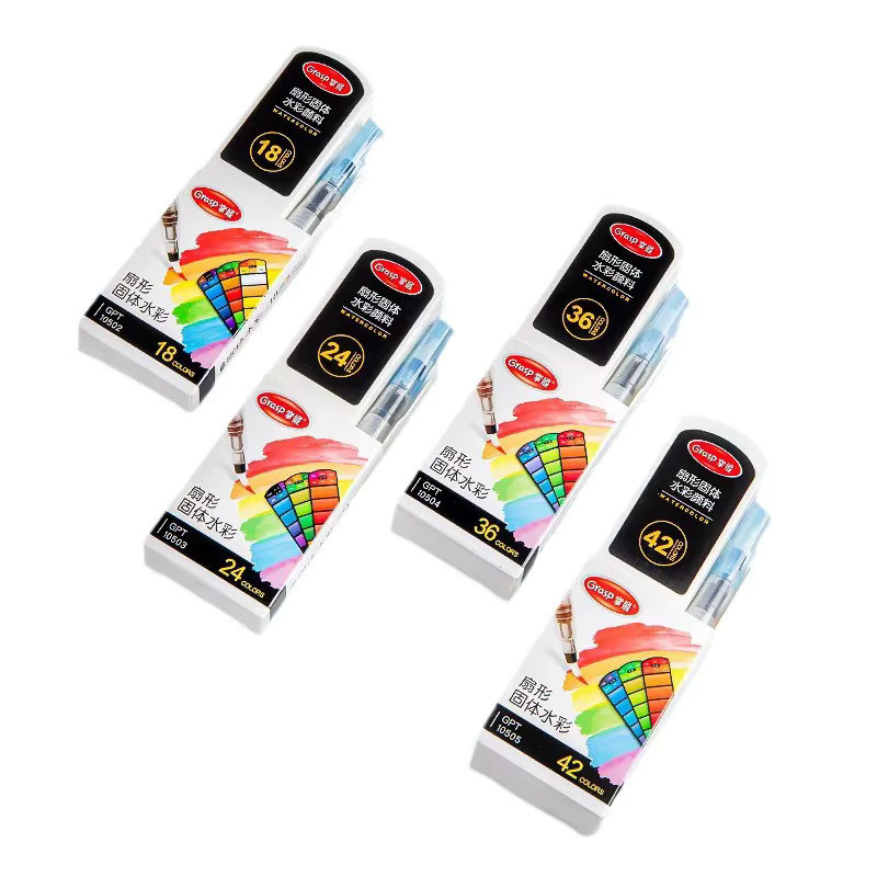 Tragbares Aquarell-Farbwerkzeug-Set mit 24 Farben in Multicolour für Studenten und Kunstschüler - Bild 3