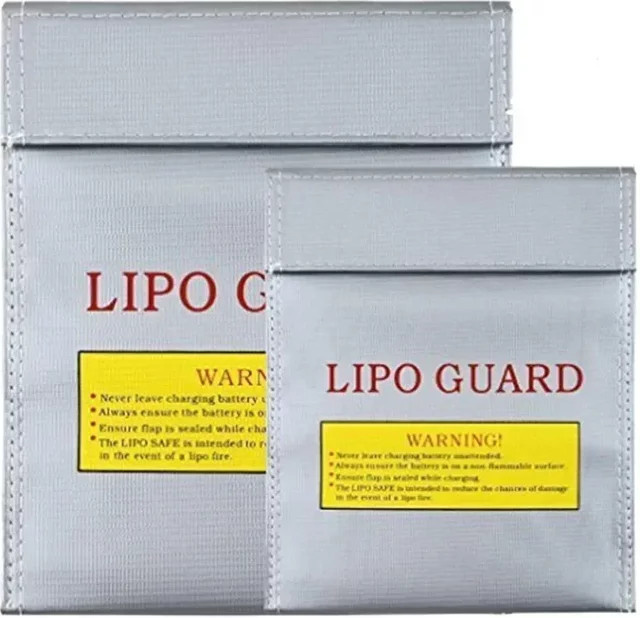 Feuerfeste und explosionsgeschützte Sicherheitstasche für Lithium-Batterie und RC-LiPo-Akkus in Grau, B: 30 cm, H: 23 cm, T: 18 cm - Bild 1