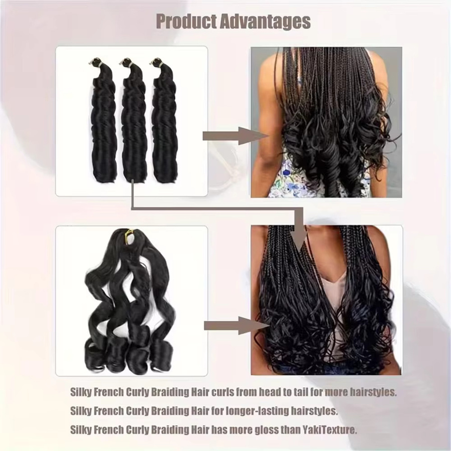 SHES BEAUTY Haar Extensions, Synthetische Spirale Locken, 22 Zoll, Damen - Bild 3