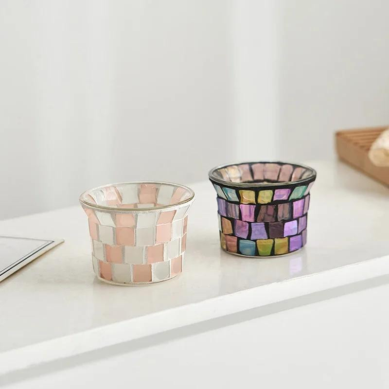 Kerzenständer aus Mosaikglas in Multicolour von Household supplies MH im schlichten Stil - Bild 3