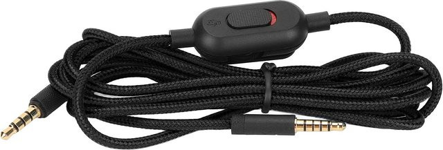 Logitech Gaming-Headset-Ersatzkabel in Schwarz mit Lautstärkeregler und Stummschalter für Logitech G Pro G - Bild 1
