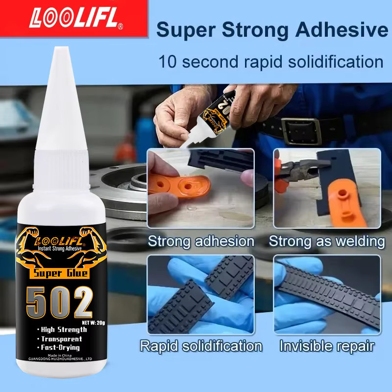 Loolifl 502 Instant Strong Super Glue Universal-Superkleber, transparent, 20 ml - Bild 2