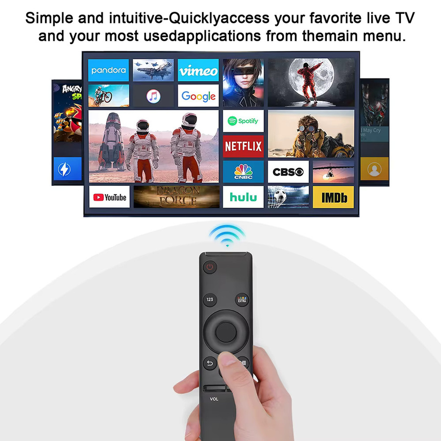 Samsung Intelligente Fernbedienung für HD 4K Smart TV in Schwarz Ersatz für BN59-01259E TM1640 BN59-01259B BN59-01260A BN59-01265A BN59-01266A - Bild 4