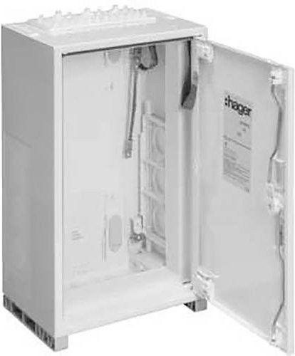 Hager Schrank aus Stahl in Reinweiß RAL 9010, B/T/H: 80 x 30 x 20,5 cm - Bild 1