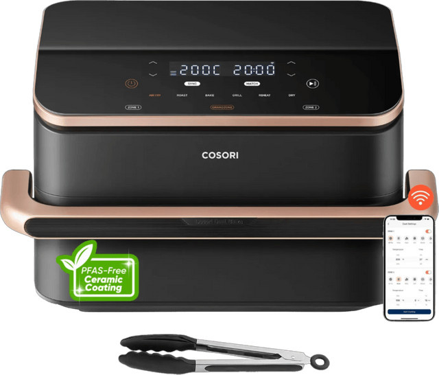 Cosori Dual Blaze Twinfry Heißluftfritteuse mit Dual Zone und App-Steuerung, Schwarz, 10 l - Bild 1